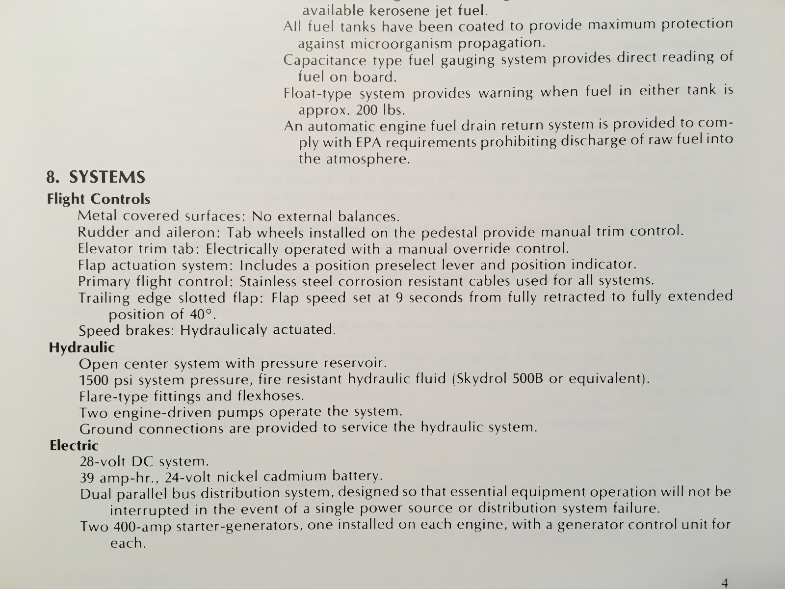 Cessna Citation I Model 500, sn 0550 & On, Specification/Description Booklet