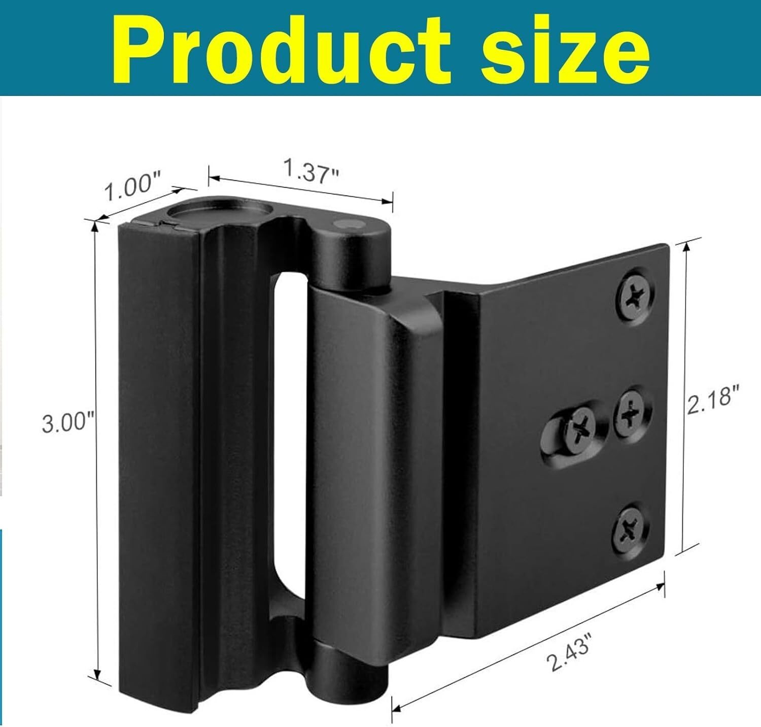 2 PACK Home Security Door Lock Childproof Door Reinforcement Lock Upgrade Design