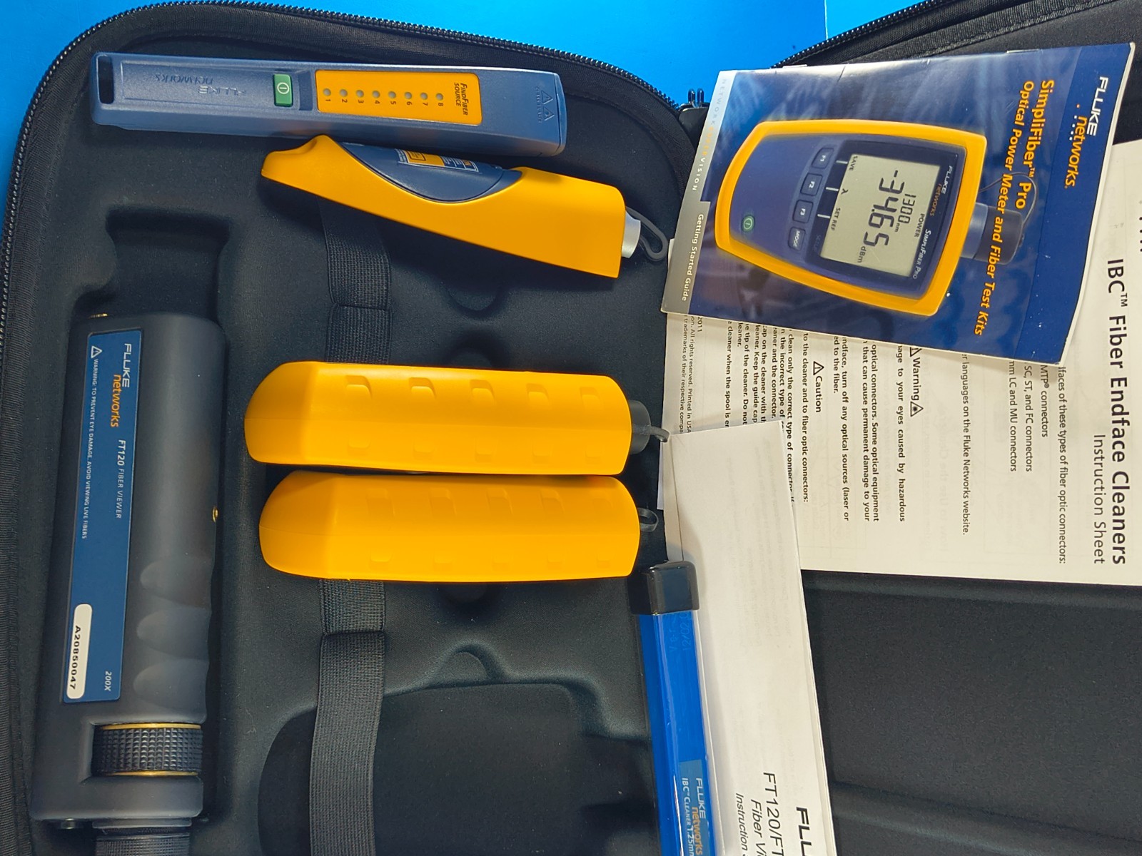 Fluke Networks FTK1300 Simplifiber Pro Fiber Optic Optical Test Kit