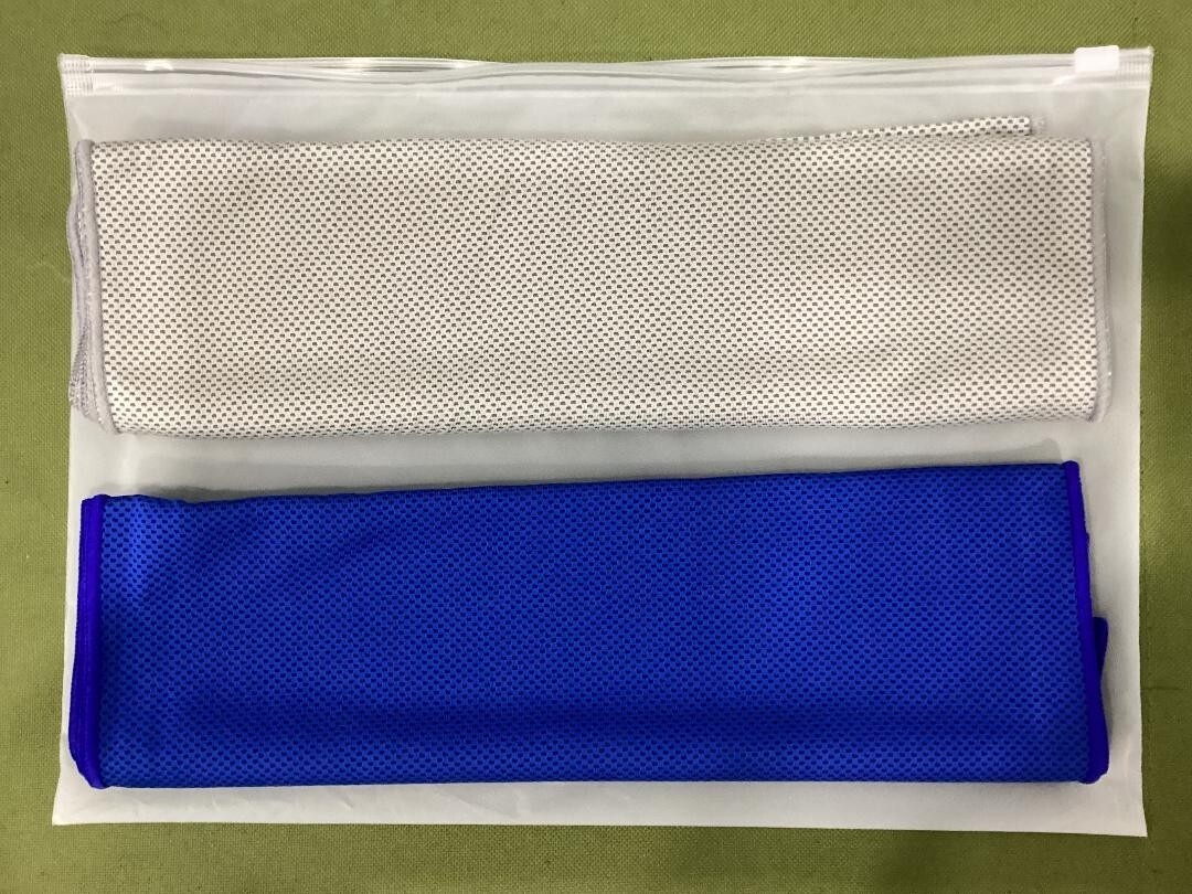Cooling Towel 40 x 12 Ice Towel, Microfiber Towel Grey and Blue Color Pair C5