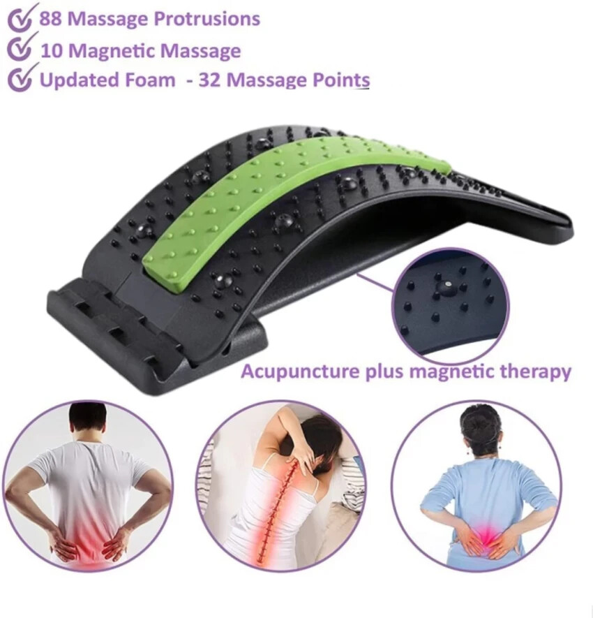 Magnetic Back Stretcher Lower Lumbar Massage Support Acupuncture Posture Relief