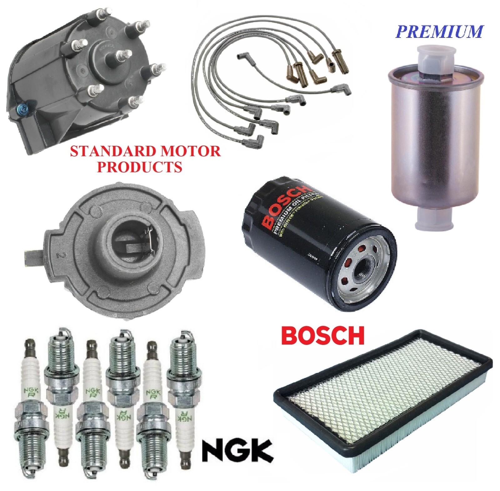 Tune Up Kit Filters Cap Wire Spark Plugs For CHEVY ASTRO V6 4.3L, VIN (W) 92-95