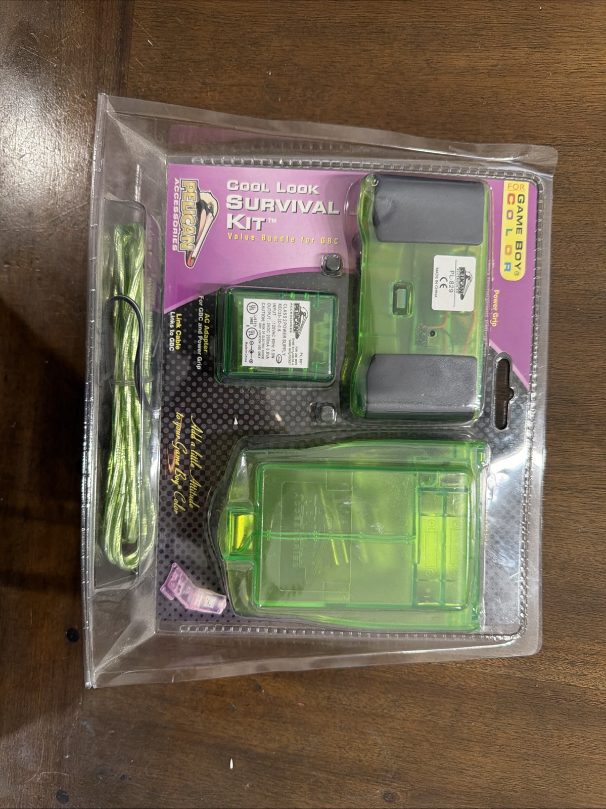 Game Boy Color “Cool Look” Clear Green Survival Kit By Pelican PL-864