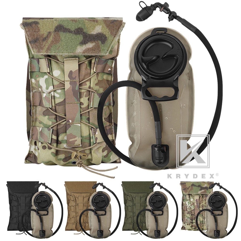 KRYDEX Tactical Hydration Carrier MOLLE Backpack Panel Bag 1.5L Water Bladder