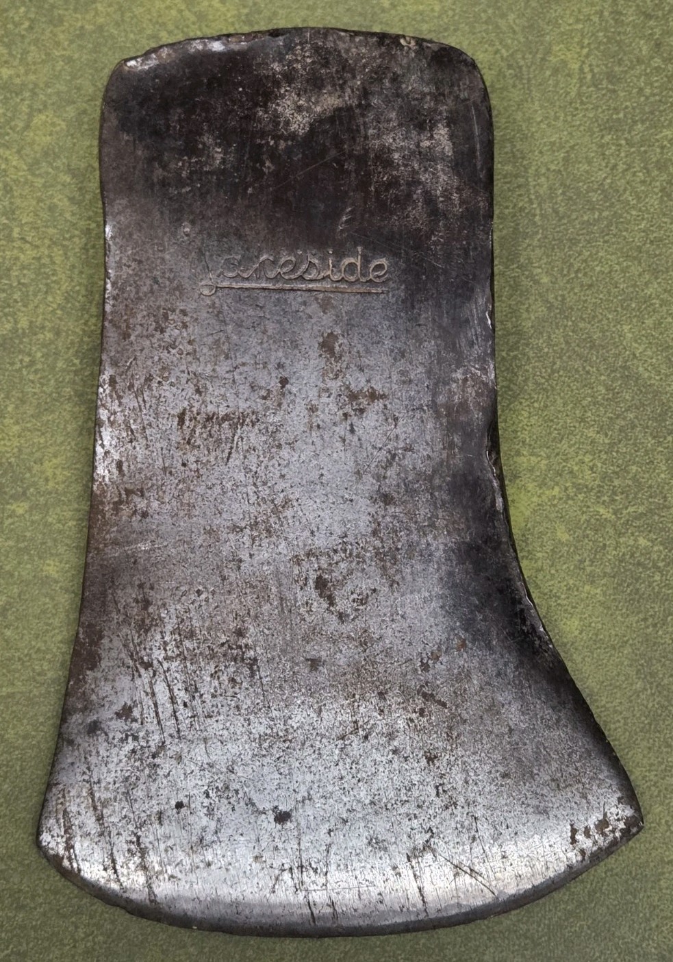 LAKESIDE (MONTGOMERY WARD) SINGLE BIT AXE HEAD VINTAGE USA LOGGING 3.5lbs