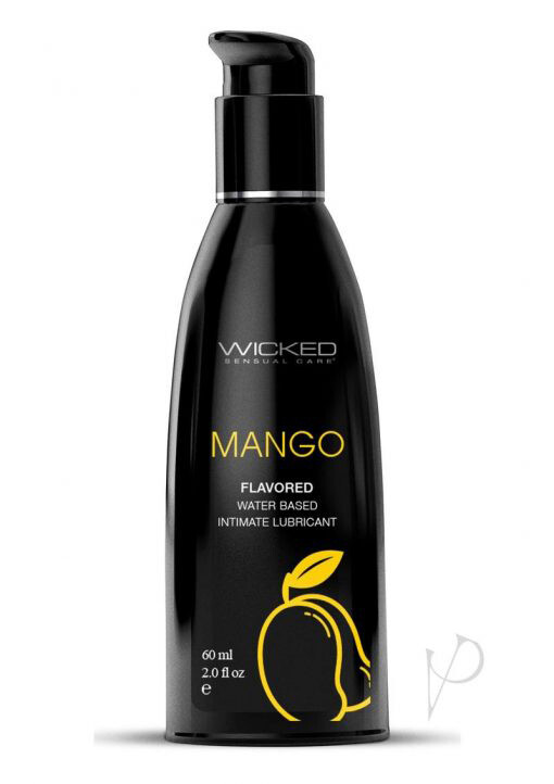 Wicked Aqua Flavored Water-Based Lubricant Lube 2oz - Mango