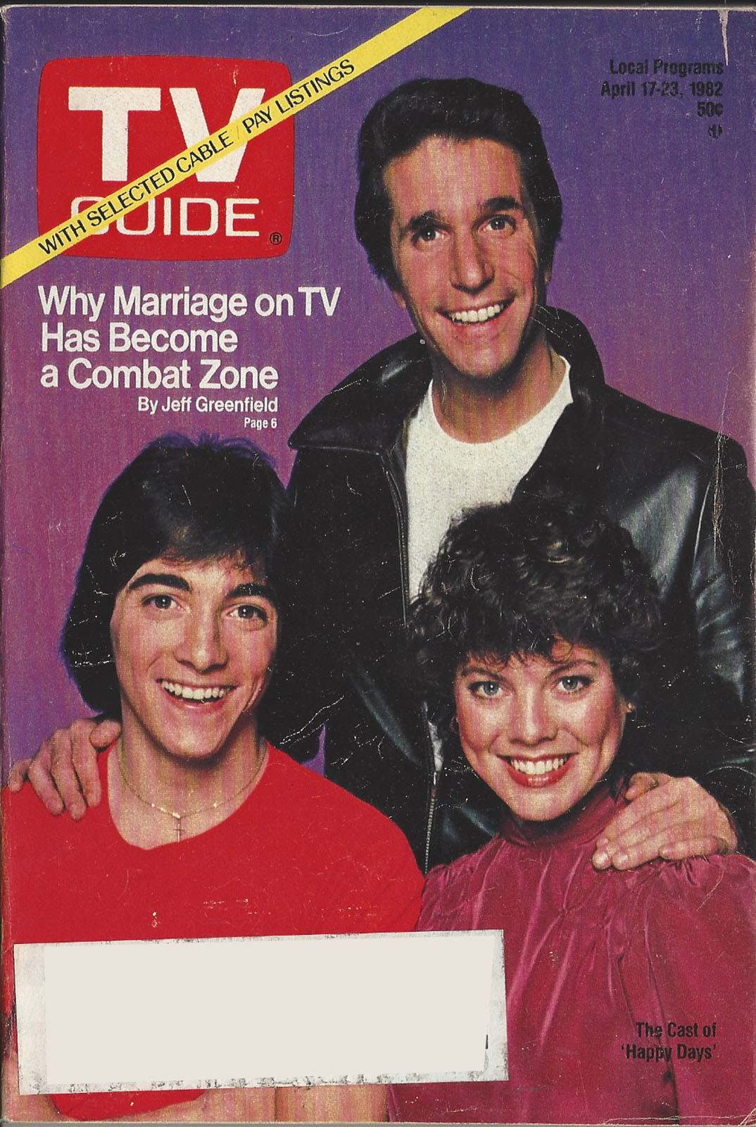 1982 TV Guide The Cast of Happy Days April 17-23