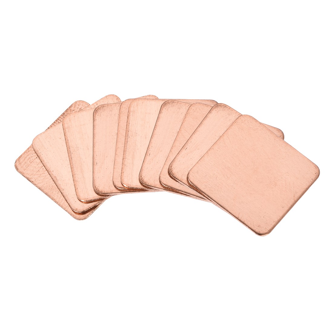 Flat IC Chipset Thermal Copper Heatsink for CPU GPU  15 x 15 x 0.5mm 10pcs