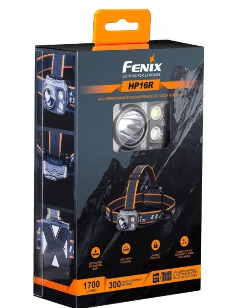 Fenix HP16R Outdoor Headlamp 1250 Lumens 300 Hours USB Charging New