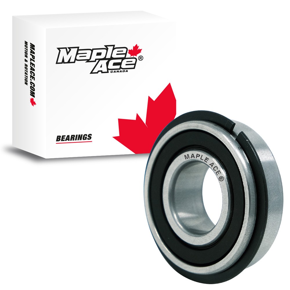 6305-2RSNR Ball Bearing w/Snap Ring 25x62x17mm 6305 2RSNR Rubber Sealed (Qty 1)