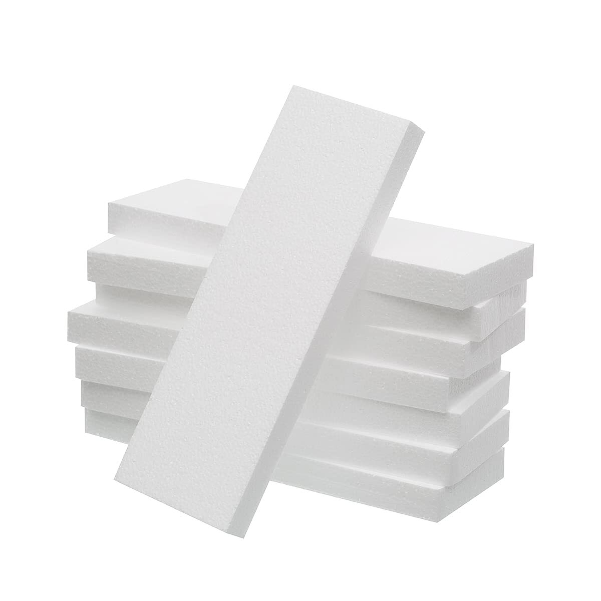 8 Pcs Craft Foam Blocks Rectangle Polystyrene Foam Bricks, 12x4x1 Inch