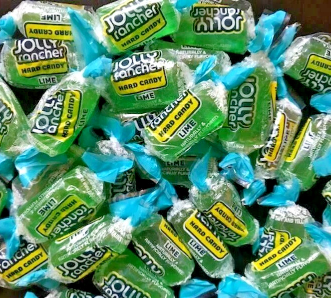 JOLLY RANCHER Hard Candy-  Tropical LIME FLAVOR- BULK CANDY- HALF POUND