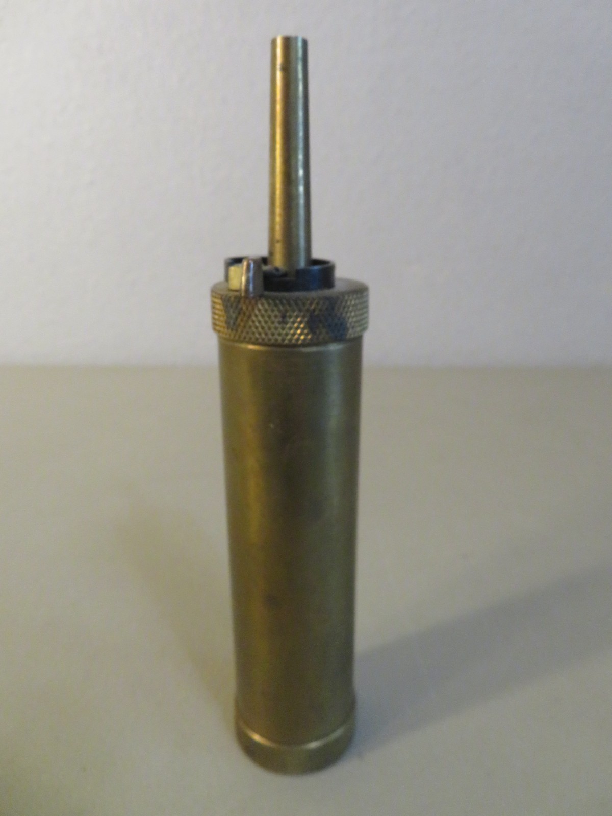 Vintage CVA Solid Brass Black Powder Flask for Muzzle Loaders Made In Italy