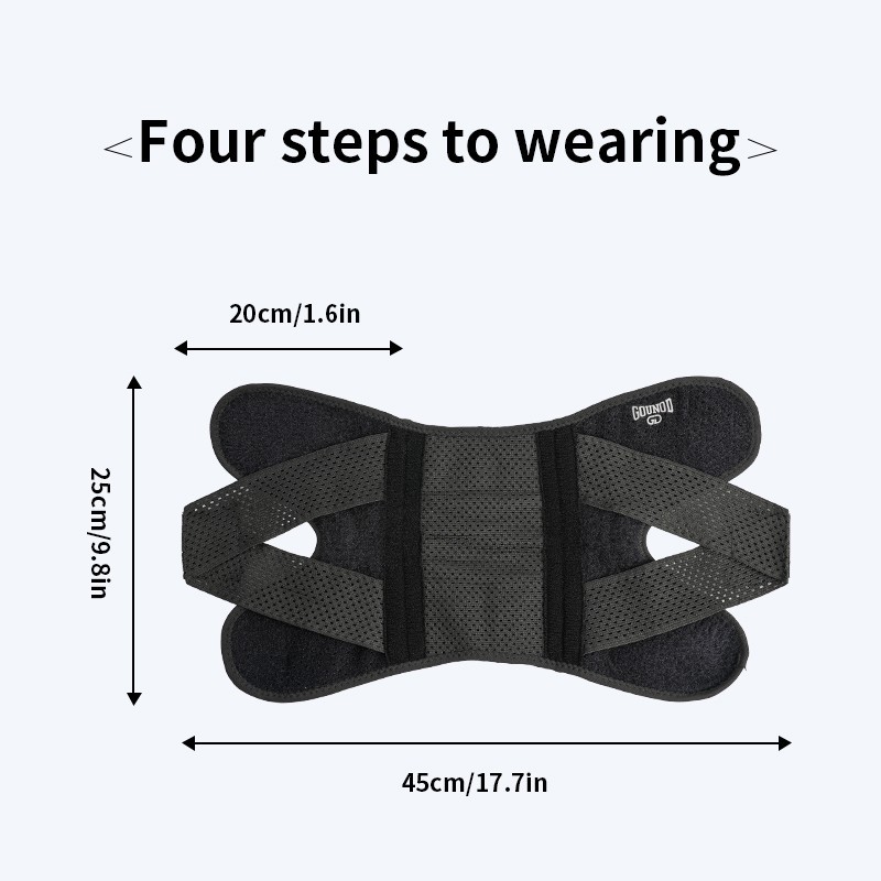 Black Knee Brace Compression Sleeve Joint Support Open Patella Stabilizer Wrap
