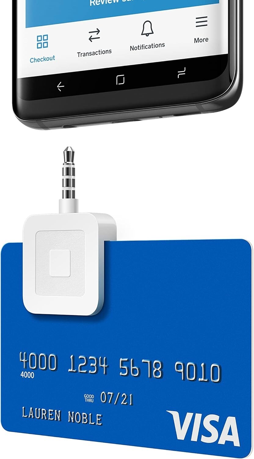 Mobile Debit Credit Card Reader Square Smartphone Swipe Payment Apple Android.
