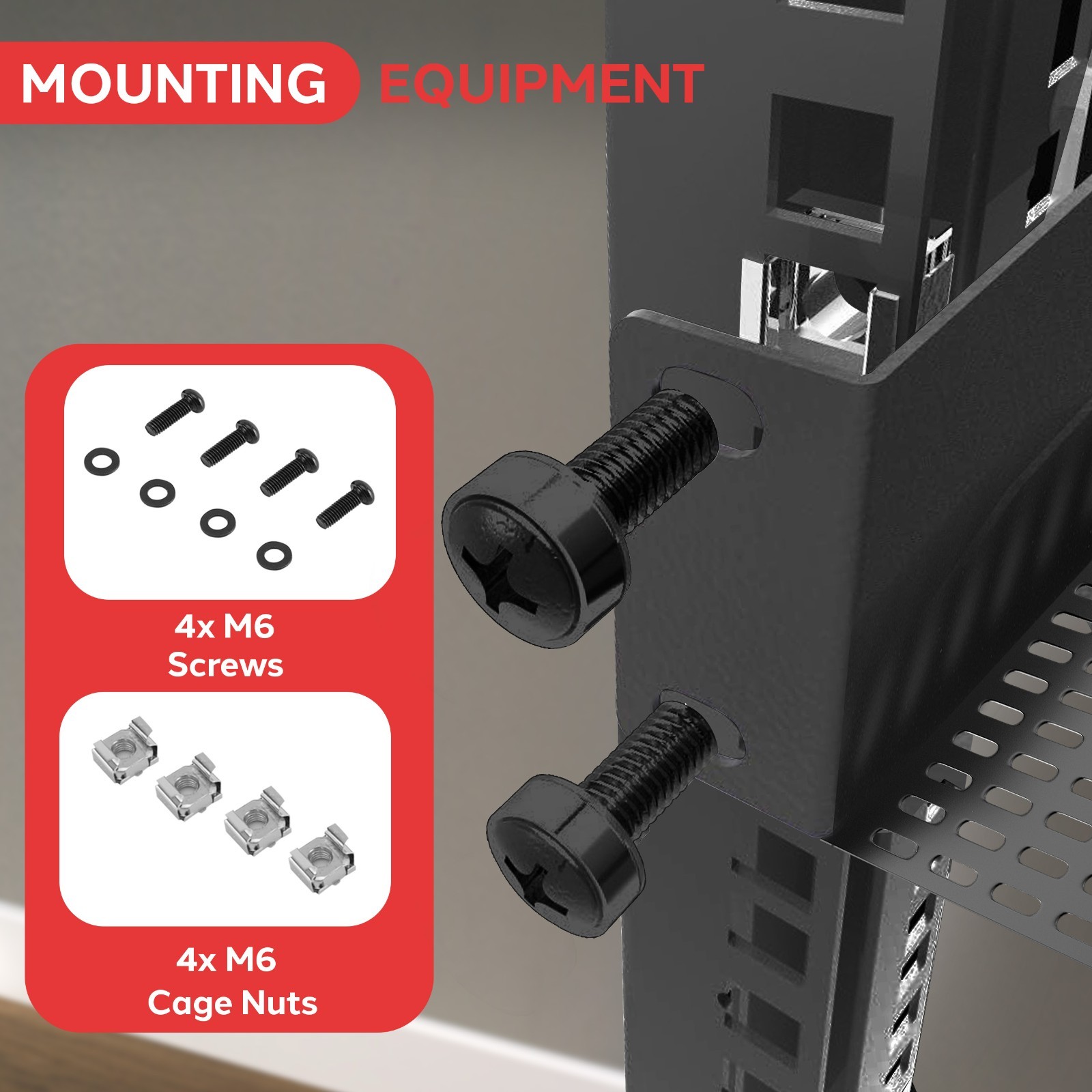 Pyle 6-Pack 1U Server Rack Shelf - Universal Device Server Rack Mounting Tray