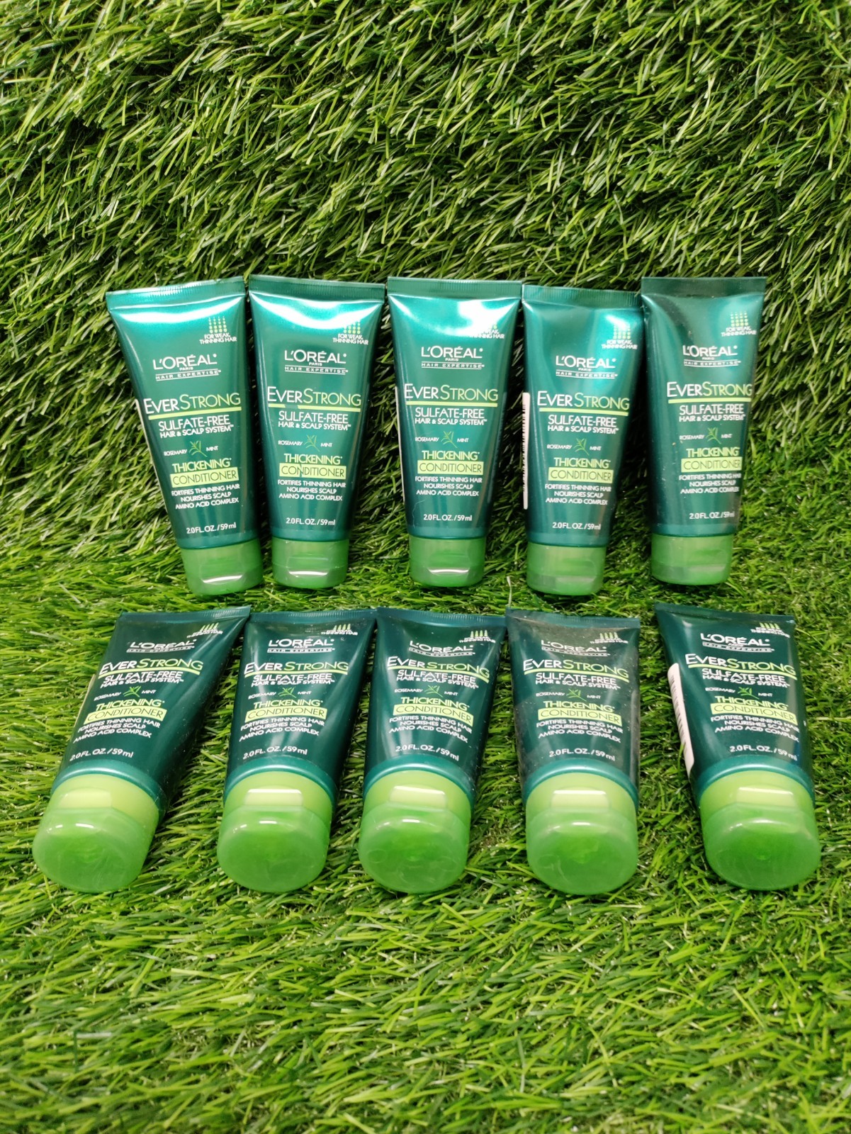 10 Pc Loreal EverStrong Sulfate Free Thickening Rosemary Mint Conditioner 2oz Ea