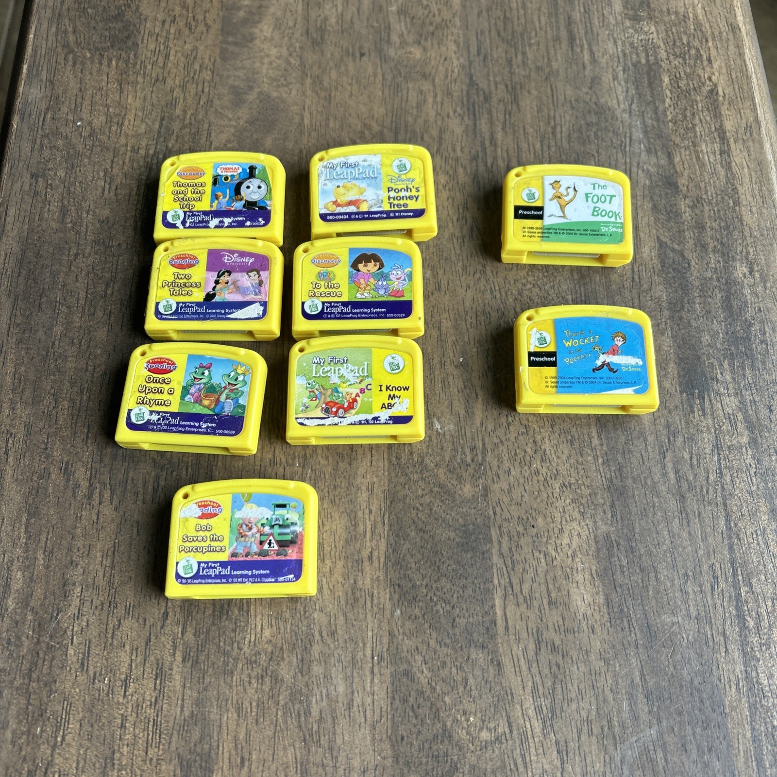 Lot of 9 My First LeapPad Learning System Game Cartridges--disney Princess, Dora