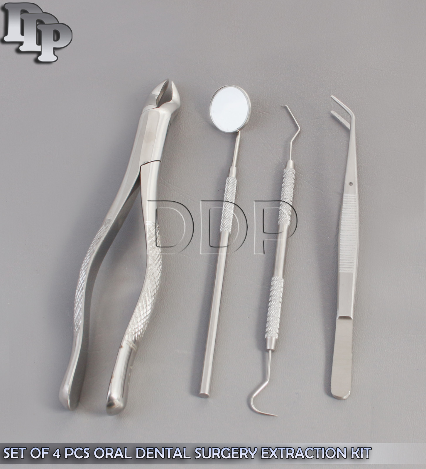 SET OF 4 PCS ORAL DENTAL SURGERY EXTRACTION KIT WITH EXTRACTING FORCEPS #10S