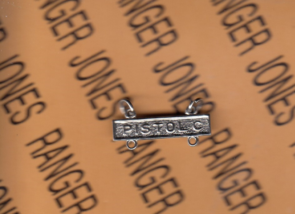 US Army Marine Corps Marksmanship PISTOL-C Stabrite hanger tab badge
