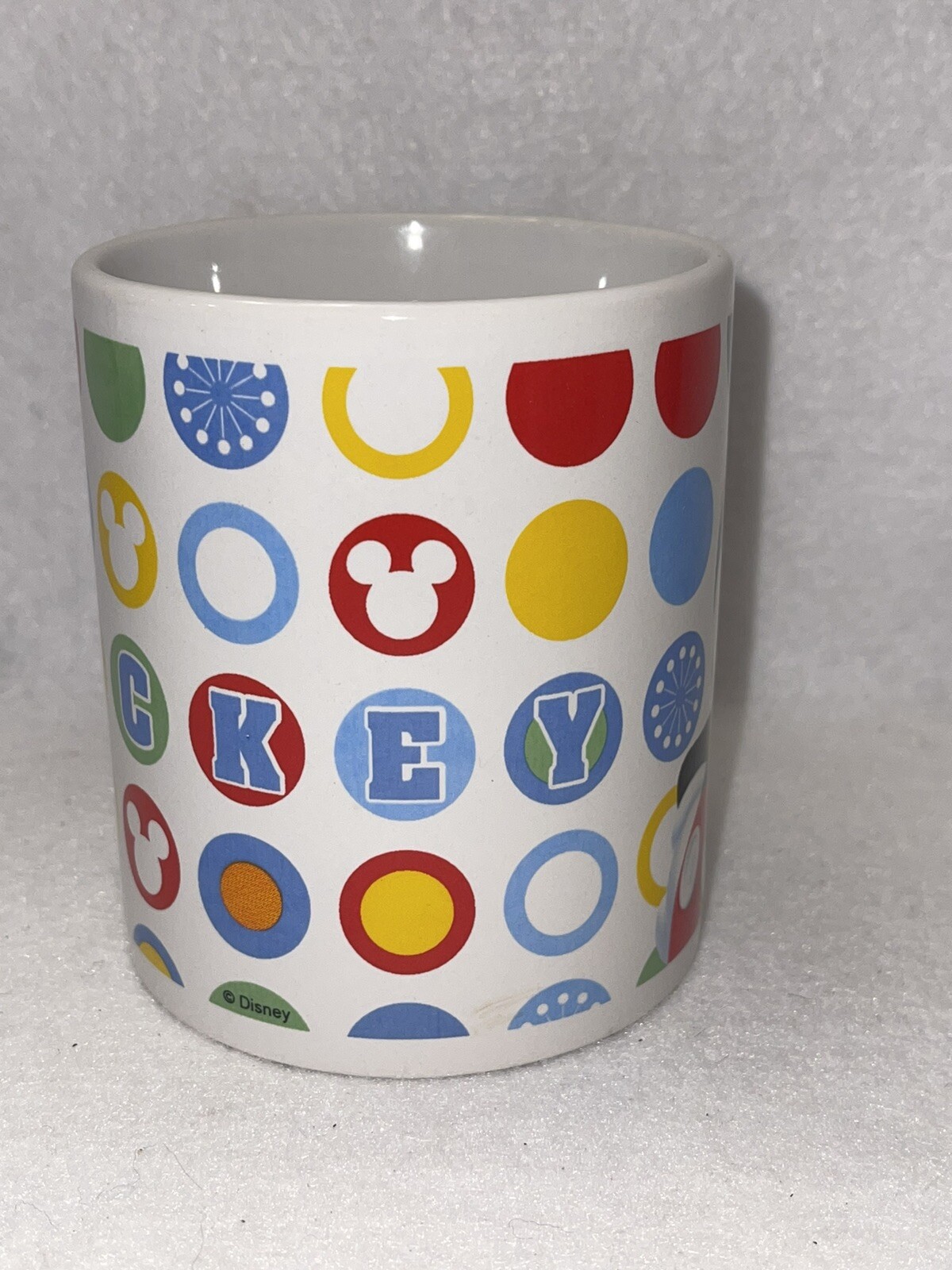 Disney Mickey Mouse “MICKEY” 12 Oz Mug Vintage Disney