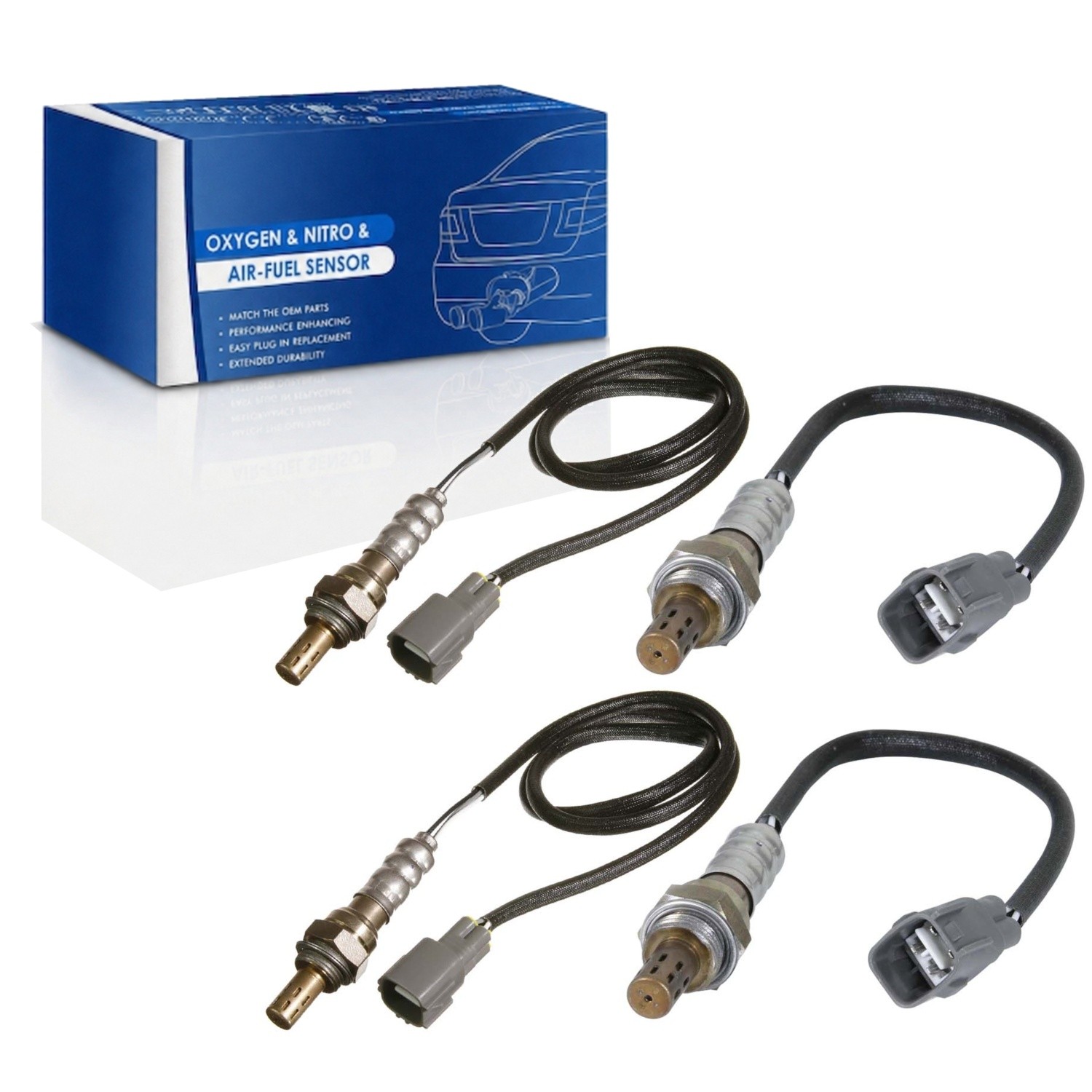 4x Up&Downstream Oxygen O2 Sensor Fit For 1996-2000 Lexus SC400 GS400 4.0L
