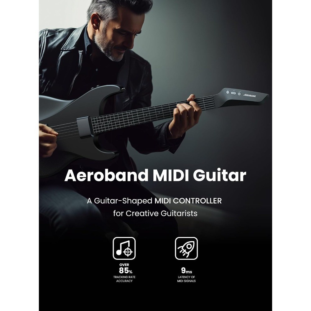 Full Size Guitar Shaped MIDI Controller for Music Creation with Carry Bag