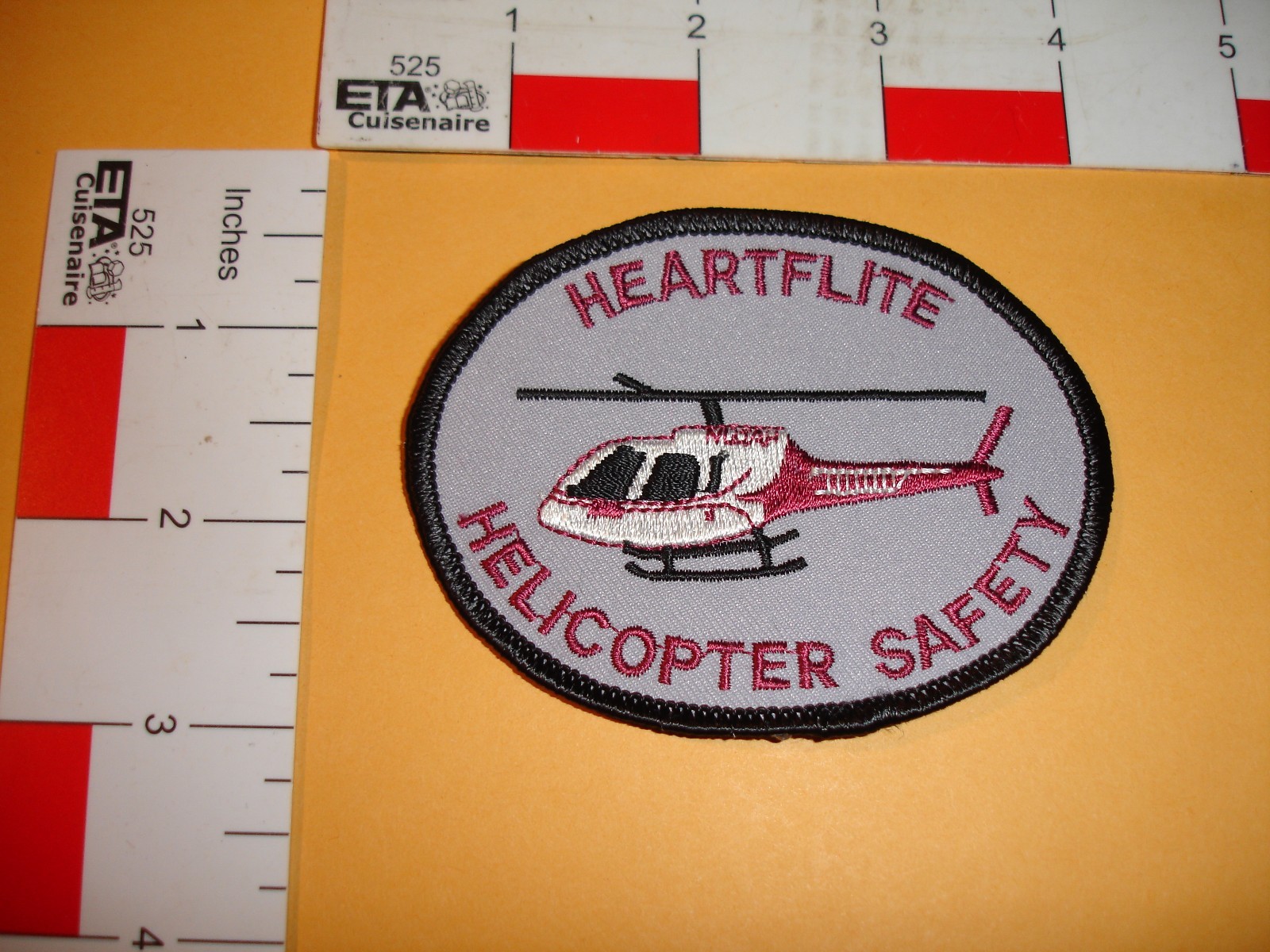 Vintage Fire Fighter Patch Heartflite Helicopter Safety