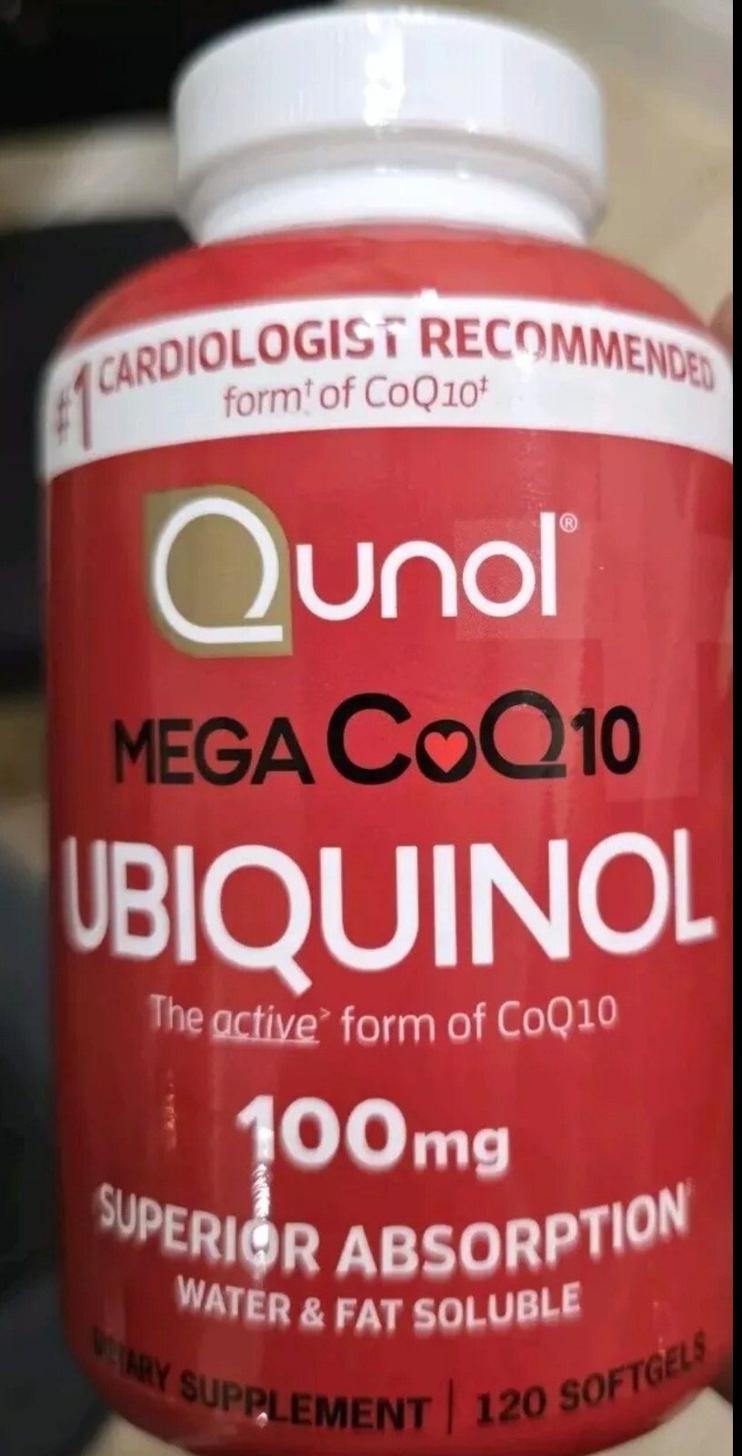 100mg 120  QUNOL UBIQUINOL Softgels Mega CoQ10 Supplement Exp 2028