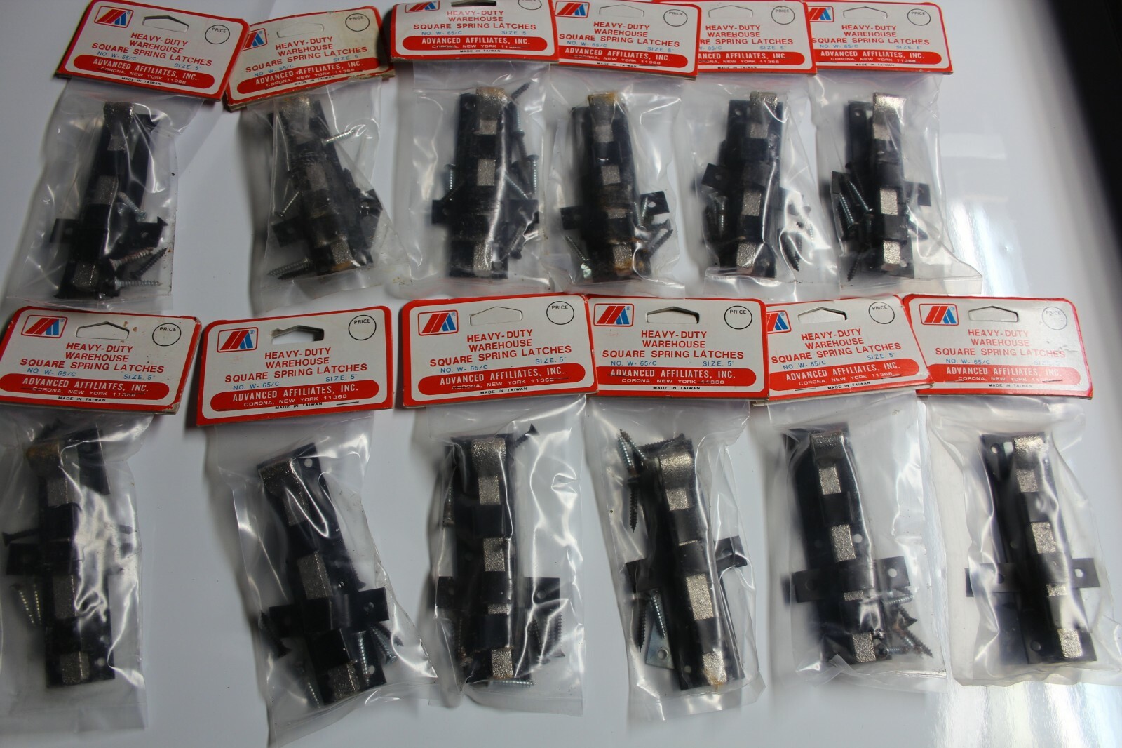 HEAVY-DUTY WAREHOUSE SQUARE SPRING LATCHES NO. W-65/C SIZE 5" 12pcs LOT