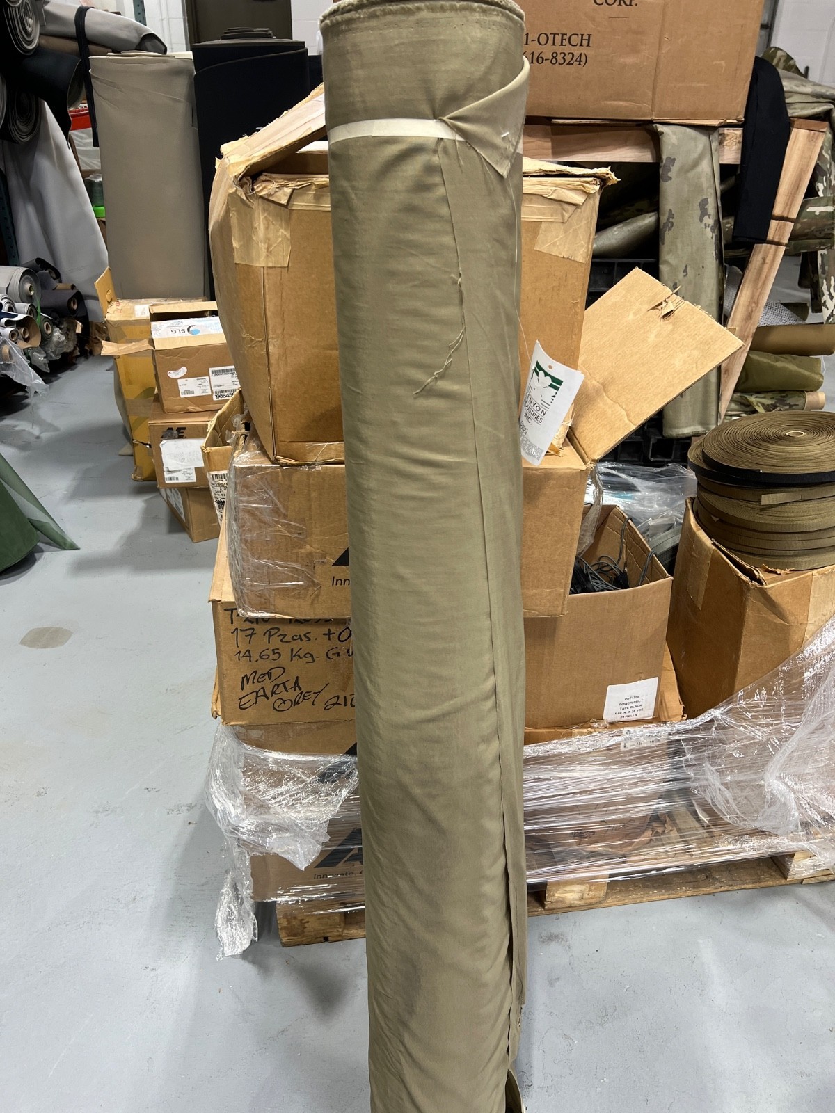 70D Nylon Pack Cloth Fabric Tan 499 DWR Water Repellent Military Spec USA