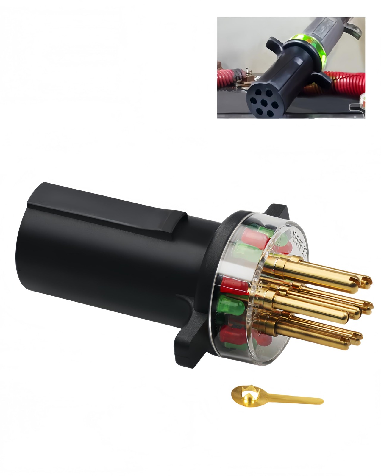 7865L 7-Way Trailer Plug Tester - Quickly Check Turn Signals, Brake & Hazard ...