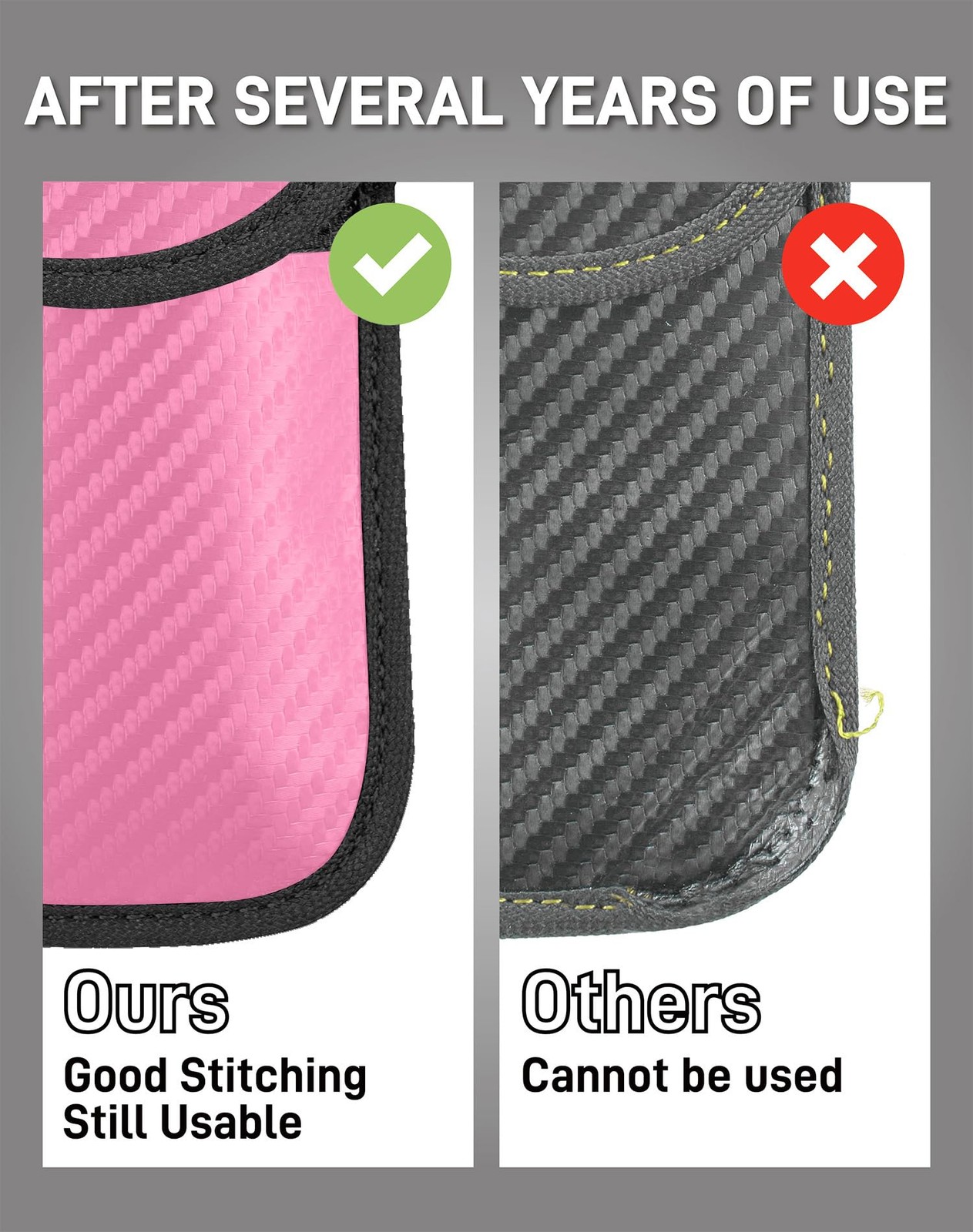 Faraday Key Fob Signal Blocking Pouch 2 Pack