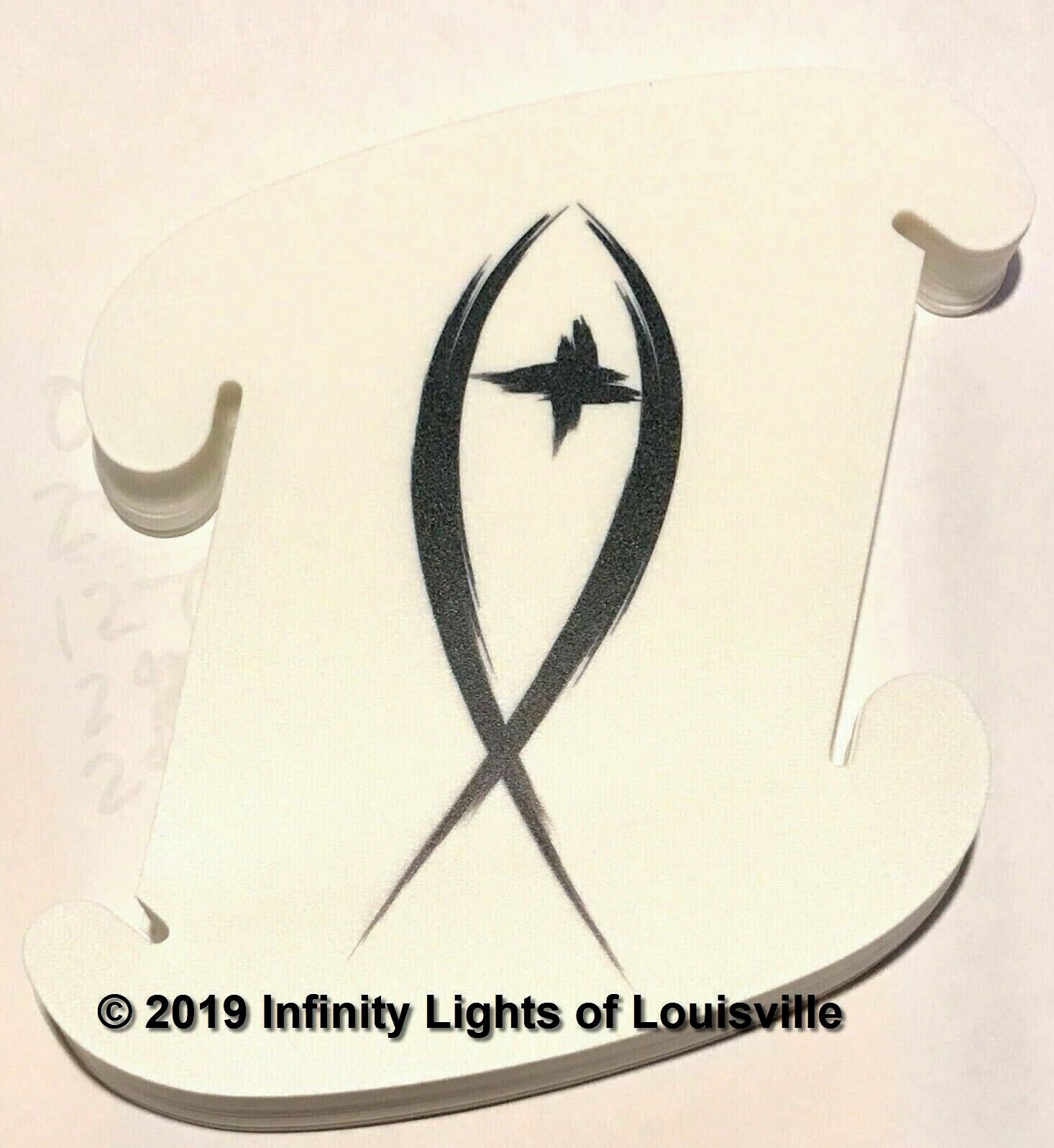 JESUS Ichthus Fish 13"/33cm 10 or 30 pcs Puzzle Lights LuvaLamps Infinity IQ USA