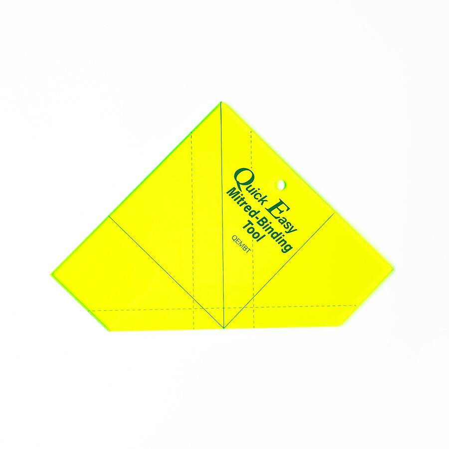 1PC Quick and Easy Miter Binding Tool with Ruler Template Quilting Tool #QEMBT