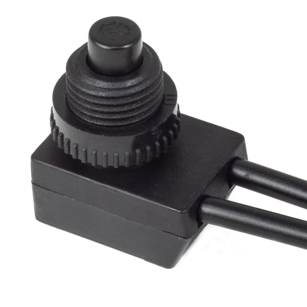 Zing Ear ZE-107S Inline Push Button Light Lamp Canopy Switch Single Pole On Off