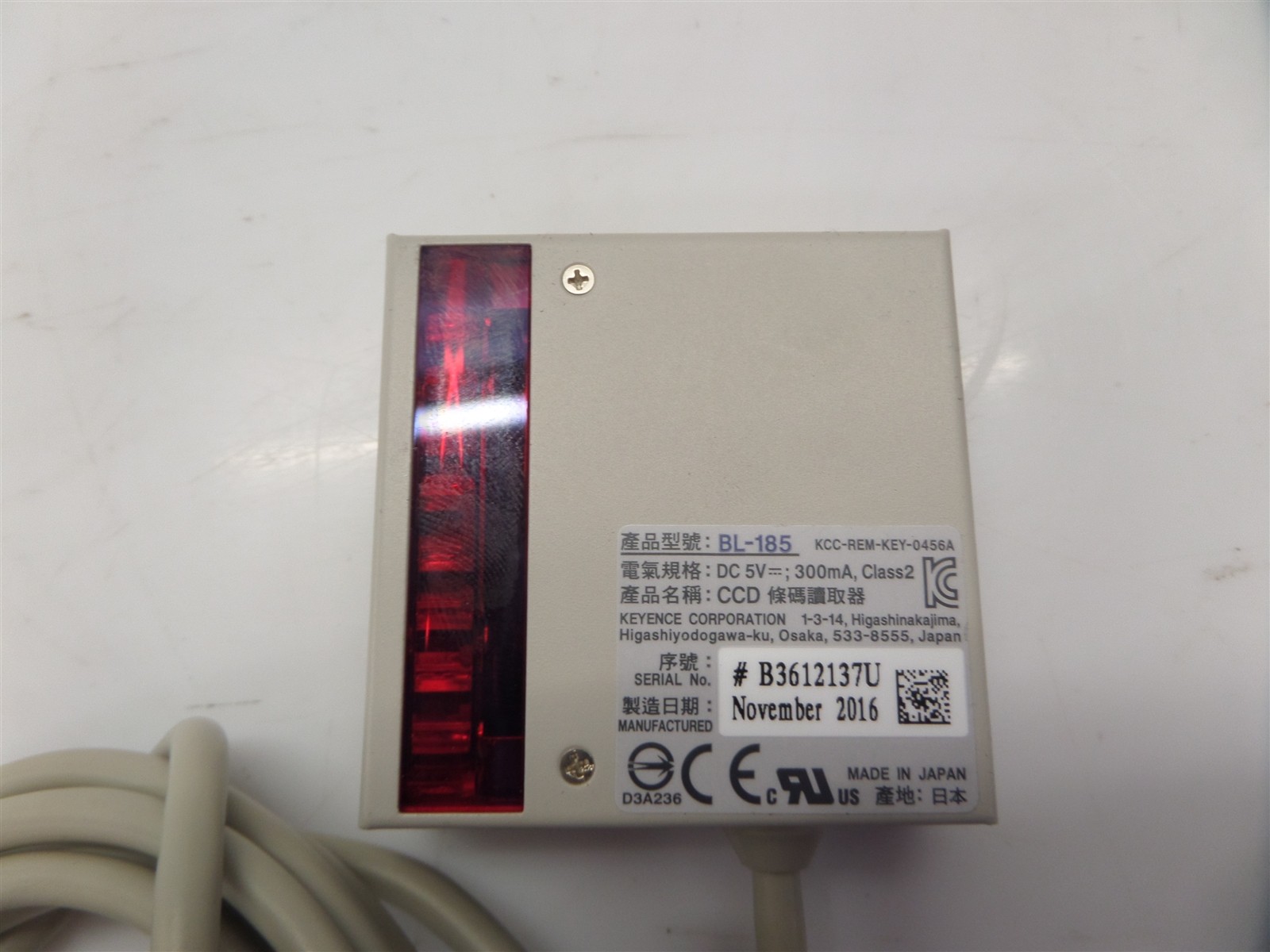 Keyence BL-185 DC 5V Barcode Scanner