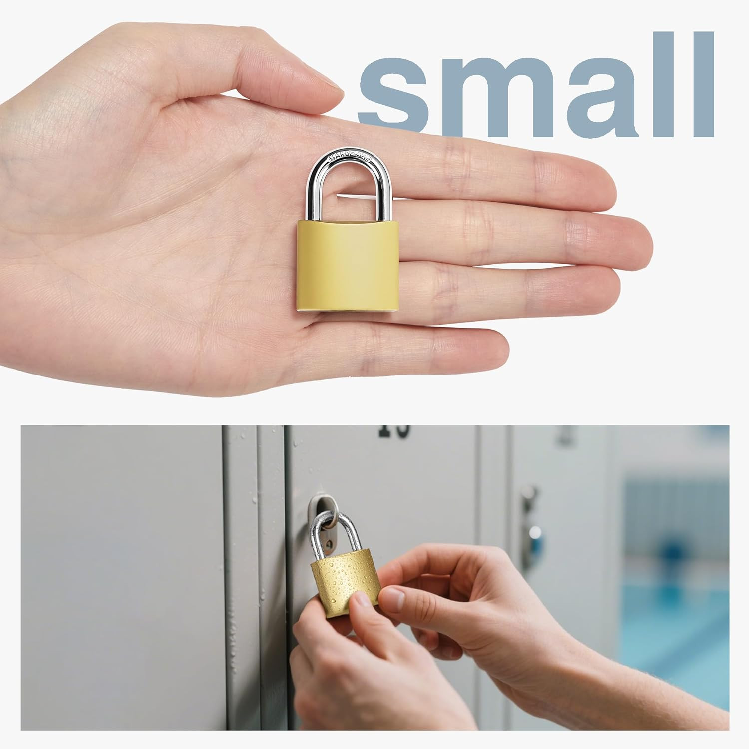 2 Pack Keyed Padlocks 33Mm Small Lock with Keys, 0.86 Inch Locker Lock for Backp