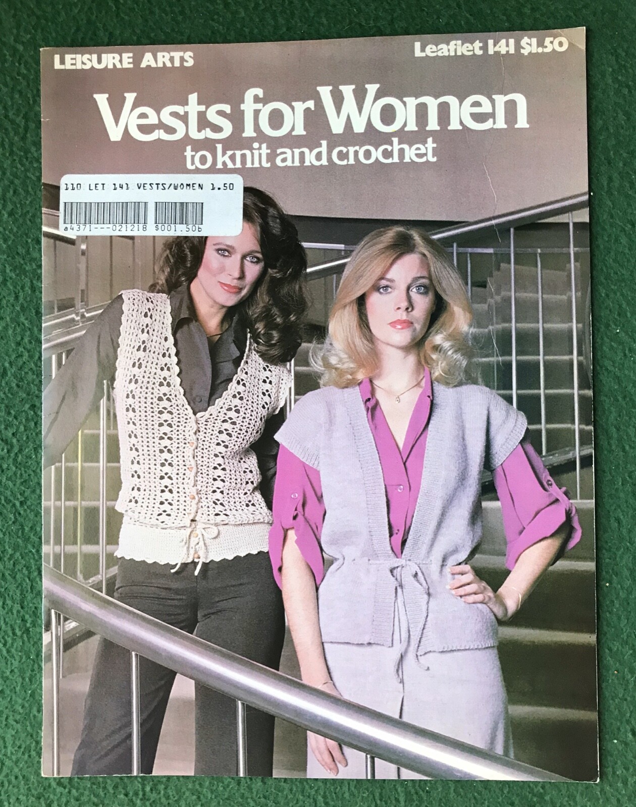 Vests for Woman Knit & Crochet Leaflet 141 1979 style fashion Leisure Arts