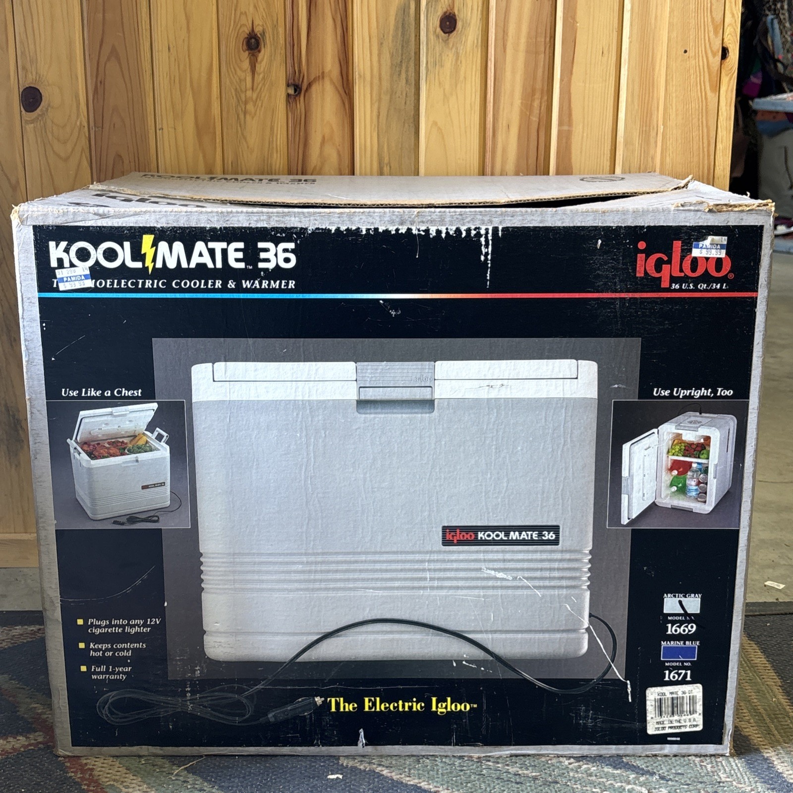 Igloo Kool Mate 36 Portable Thermo Electric Cooler AC/DC 12v Power Supply TESTED
