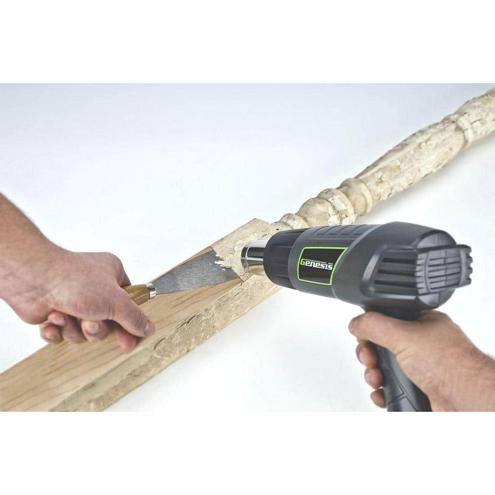 Genesis 12.5 Amp Dual Temperature Heat Gun 1500W High Low w/ 4 Nozzles