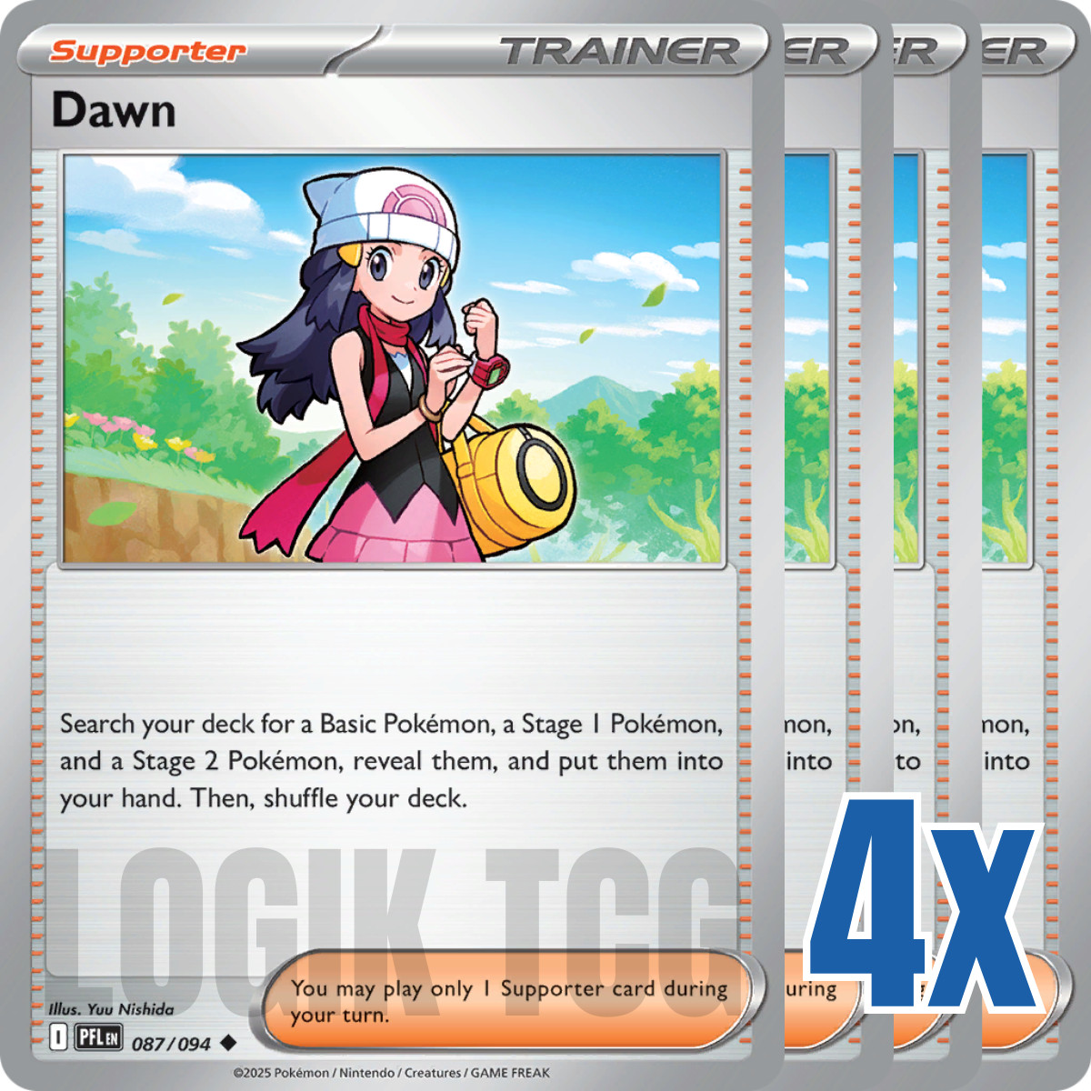 4x Dawn 087/094  x4 - Phantasmal Flames - Pokemon TCG - Playset