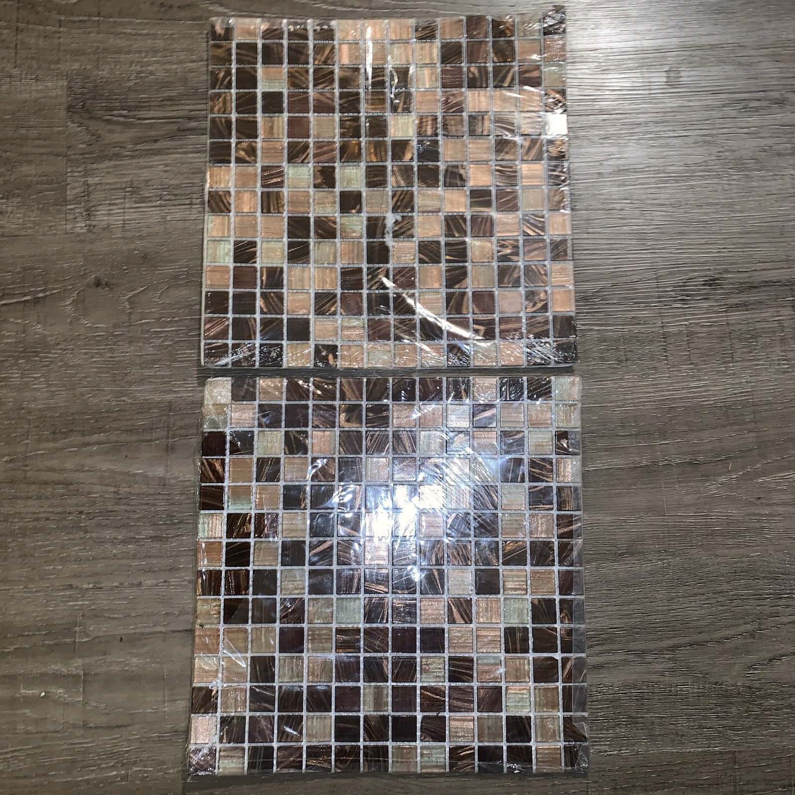 Premium Mosaics Copper Brown Gold Iridescent 2 12x12 Sheets