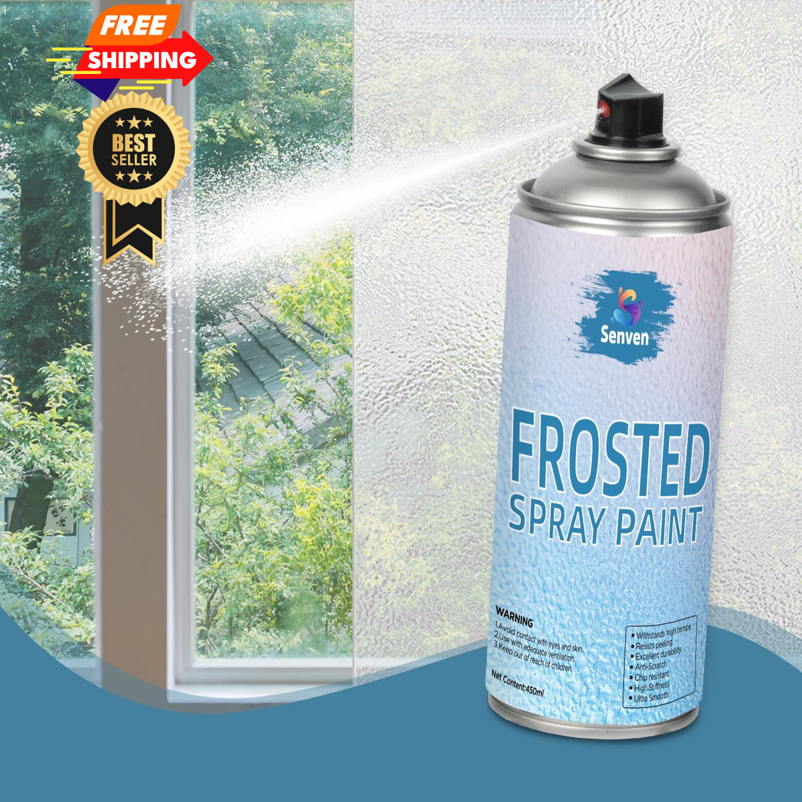 Glass Frosted Spray Paint Translucent 16oz, 16 Ounce (Pack of 1),
