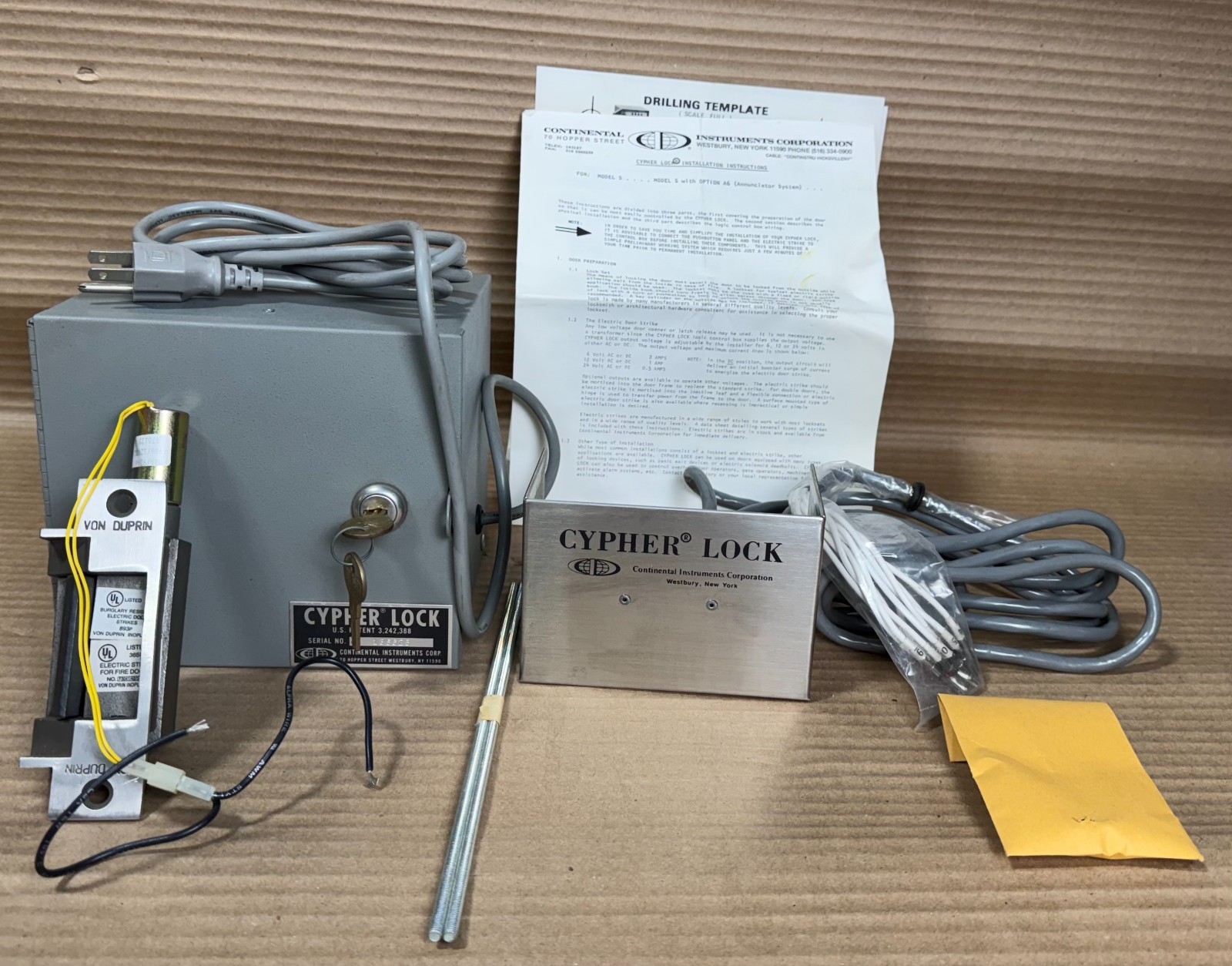 NEW CYPHER® LOCK ELECTRONIC PUSH BUTTON ACCESS CONTROL SYSTEM W/LOGIC CONTROLLER