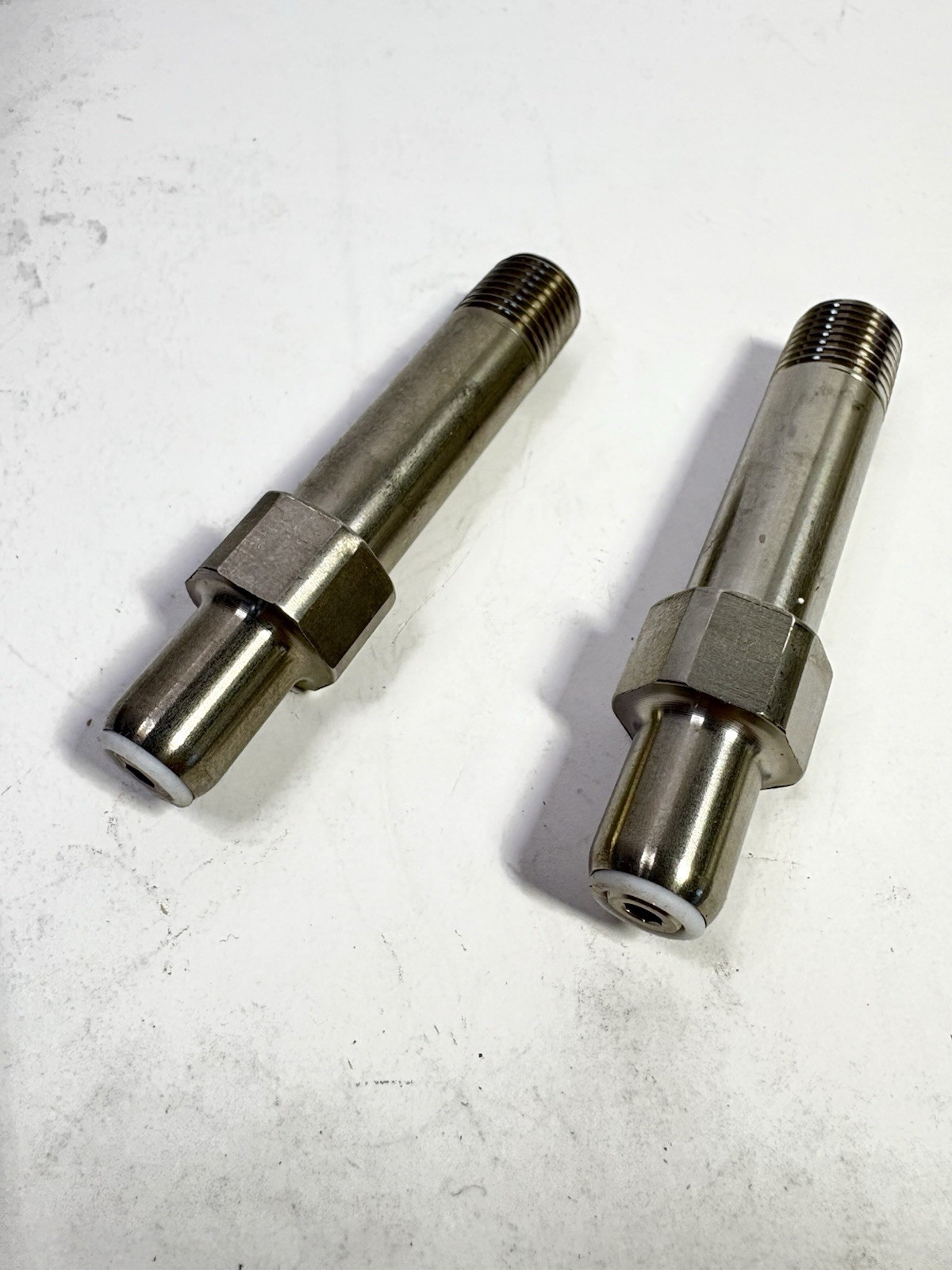2-SCBA Stainless Steel SS-CGA 347 X 1/4 In MNPT  3 Inch Gas Air Regulator Nipple