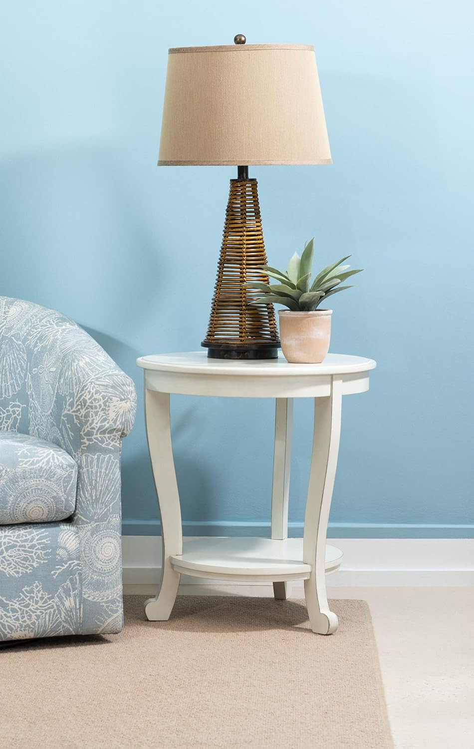 Sabine Ivory Modern Classic Side Table