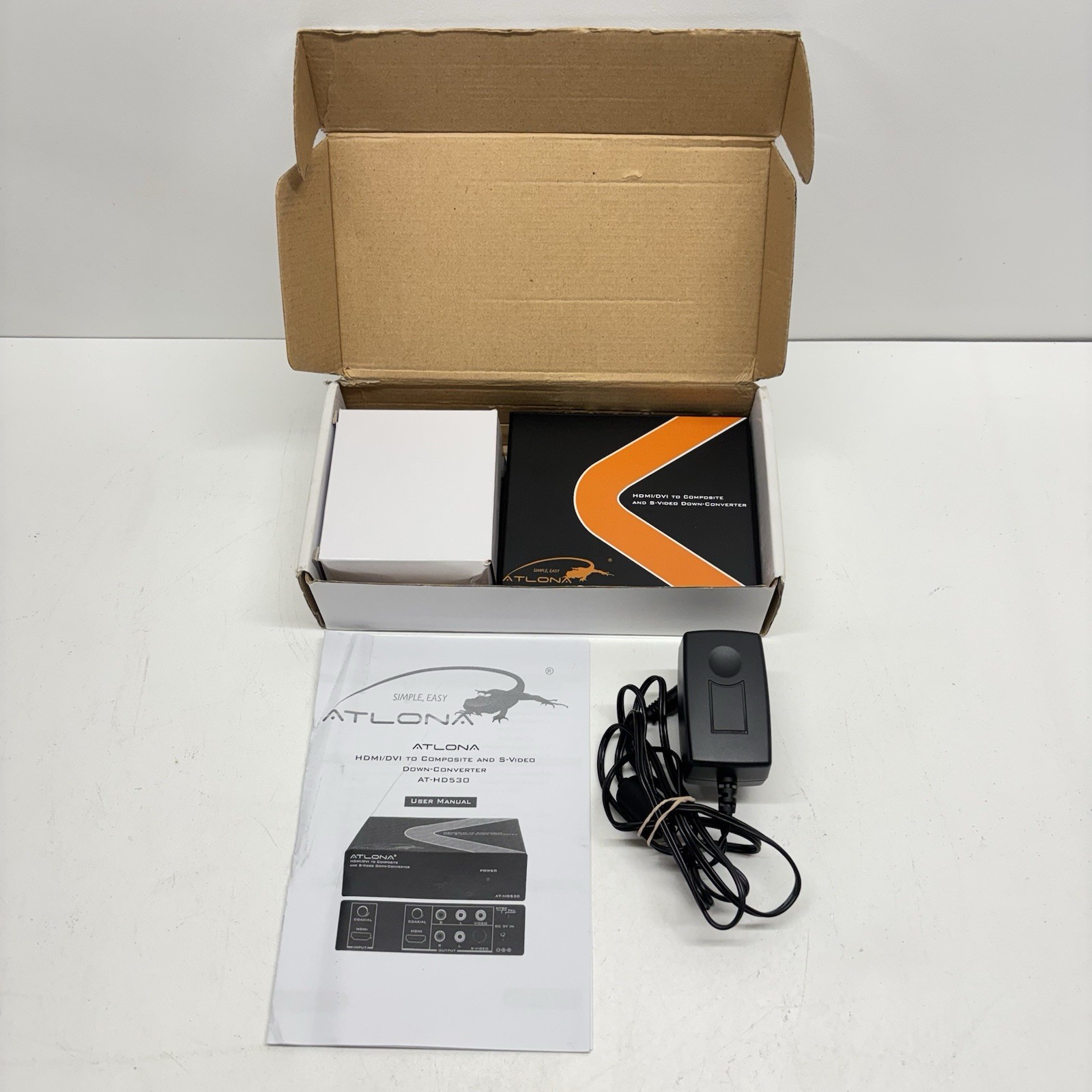 Atlona AT-HD530 HDMI/DVI to Composite/S-Video Down Converter w/ Cable & Manual