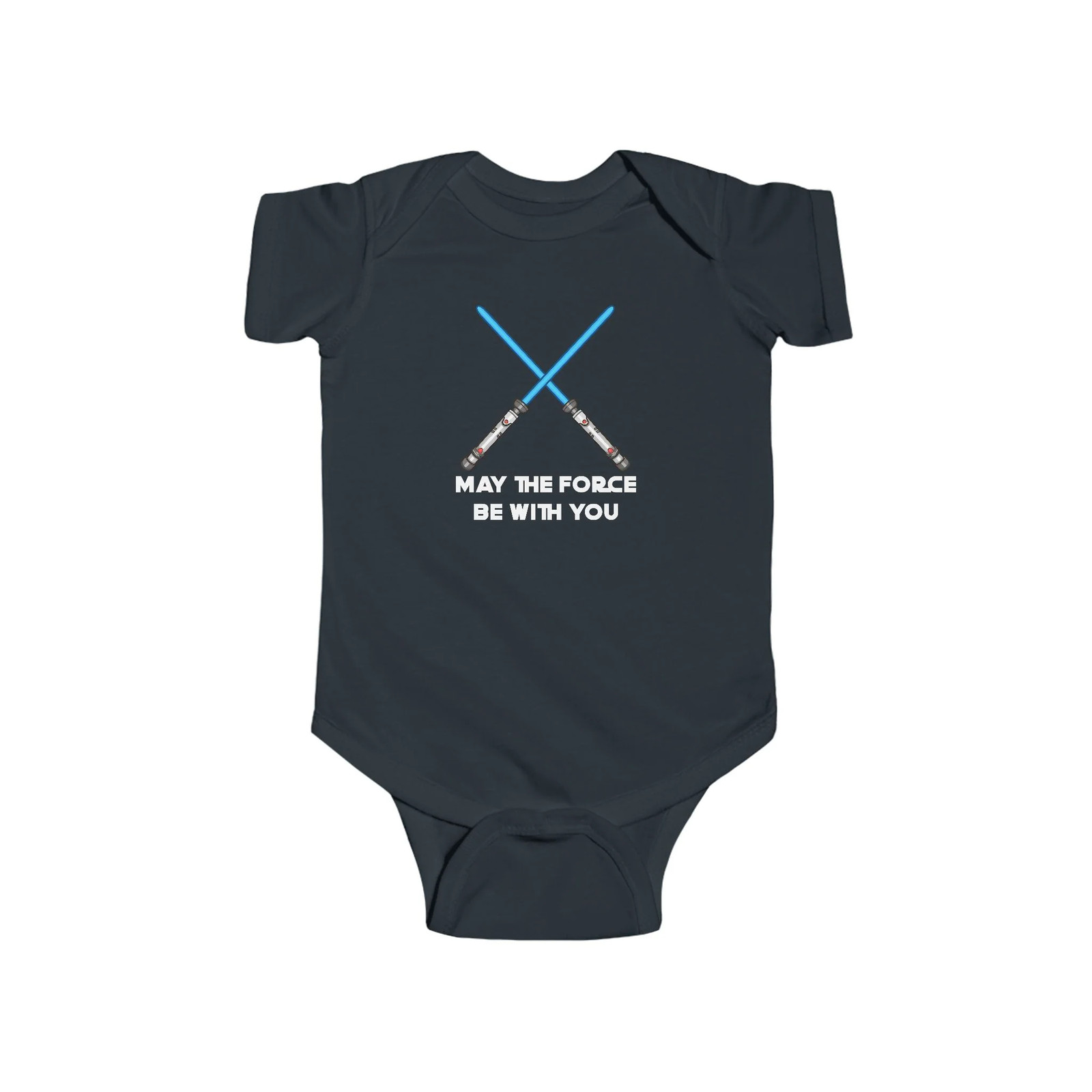 May The Force Be With You Black Baby Bodysuit