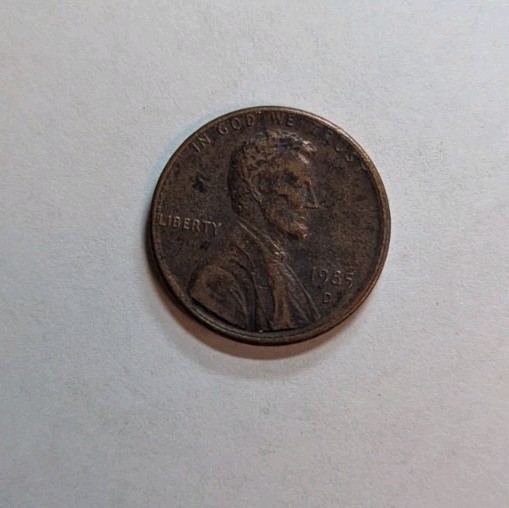 1985 D Lincoln Cent Off Center Strike EZ